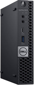 Dell OptiPlex 5070 Micro Desktop Computer, Intel Core i5-9500T, 16GB DDR4 RAM, 256GB M.2 NVMe SSD, Windows 11 Pro, WiFi, Bluetooth, HDMI, USB 3.1, Black (Renewed)