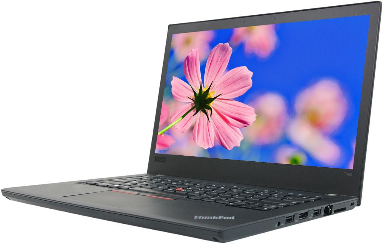Lenovo ThinkPad T480 14" FHD Notebook Laptop Computer, Intel Core i5-8250U up to 3.4GHz, 8GB DDR4 RAM, 256GB SSD, Type-C, HDMI, Windows 11 Pro (Renewed)